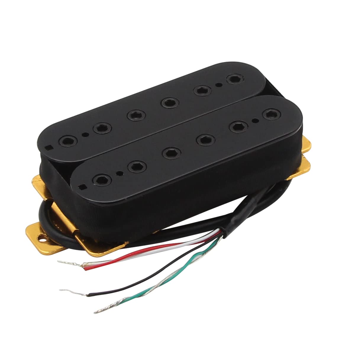 FLEOR Neck+Bridge Pickup Set Ceramic Double Coil Humbucker Pickups for Electric Guitar Pickup Replacement-Black
